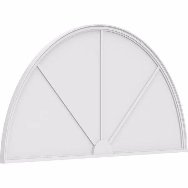 Half Round 3 Spoke Architectural Grade PVC Pediment, 86
